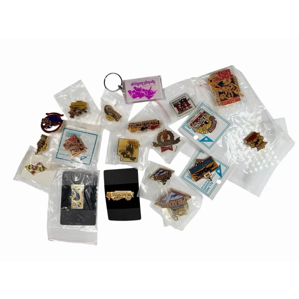 Vtg Preakness lapel pin Lot Of  19 Bundle Horse Race‎ Memorabilia Pimlico